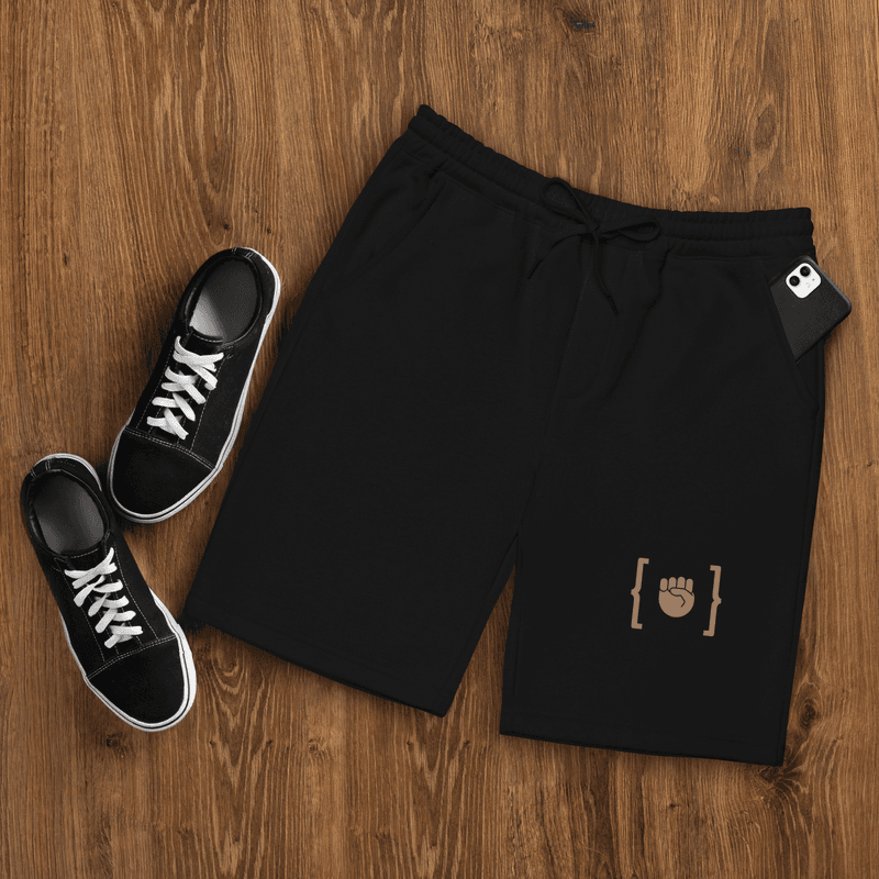 Men's fleece shorts — Black